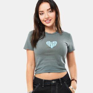 RipNdip Cropped Charcoal Tee Size XL
